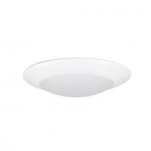  NCSD-R630MPW - 6" Contractor Series LED Flush Mount Disk Light, 3000K, Matte Powder White (12-Pack)