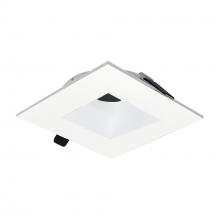 Nora NIOC-2SNDSQMPW - 2" Iolite Can-less Square Downlight Trim, Matte Powder White finish