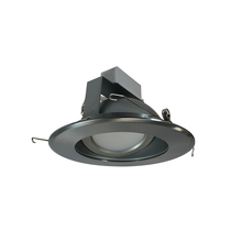  NLCBC-66940XHZN - 6" Cobalt Adjustable LED Retrofit, 1200lm / 14W, 4000K, Haze Reflector / Natural Metal Flange