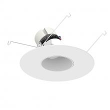  NPR-56RSLA40XMPW - 5"/6" Pearl LED Round Adjustable Slot Retrofit, 950lm / 12W, 3000K, Matte Powder White