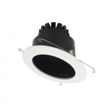  NRM3-6S1L127FB - 6" Marquise III Round Slope Reflector, 900lm, 2700K, Flood Optic, Black Reflector/White Flange