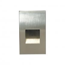  NSW-730/30BN - Ari LED Step Light w/ Vertical Wall Wash Face Plate, 37lm / 2.5W, 3000K, Brushed Nickel Finish