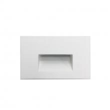  NSW-740/40W - Ari LED Step Light w/ Horizontal Wall Wash Face Plate, 88lm / 5W, 4000K, White Finish