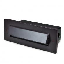  NSW-843/32BZ - Brick Die-Cast LED Step Light w/ Horizontal Shroud Face Plate, 149lm / 4.6W, 3000K, Bronze Finish