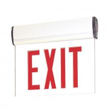  NX-810-LEDRCW - Surface Adjustable LED Edge-Lit Exit Sign, AC only, 6" Red Letters, Single Face / Clear Acrylic,