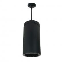  NYLS3-6P1L230FC12BBB - 6" Sapphire III Pendant Mount Black Cylinder, Black Reflector/Black Flange, 120-277; 0-10V