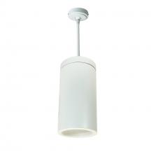  NYLS3-6P1L235NP01WWW - 6" Sapphire III Pendant Mount White Cylinder, Matte Powder White Reflector/Matte Powder White