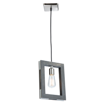  AC11651BN - Gatehouse 1 Light Pendant (Dark Pine & Brushed Nickel)