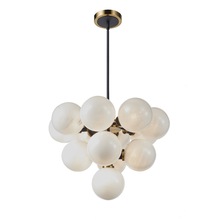  AC11872SW - Gem Collection 13-Light Chandelier Black and Brushed Brass