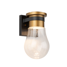  AC9100VB - Clareville LED Wall Light (Black & Harvest Brass)