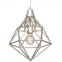  236P01SV - Facet 1-Lt Mini Pendant - Silver Leaf