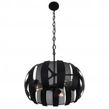  287P03BL - Sawyers Bar 3-Lt Pendant - Black