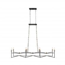  314N08HGCB - Bodie 8-Lt Linear Pendant - Havana Gold/Carbon