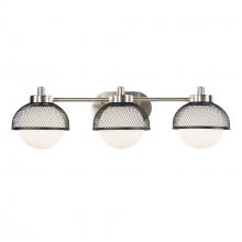  347B03BNBL - Aris 3-Lt Bath - Brushed Nickel/Black