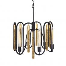  354P06MBAG - Darden 6-Lt Pendant - Matte Black/Antique Gold