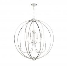 Crystorama 2246-PN_NOSHADE - Libby Langdon Sylvan 8 Light Polished Nickel Chandelier