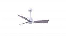  AK-MWH-BW-42 - Alessandra 3-blade transitional ceiling fan in matte white finish with Barn Wood blades. Optimized