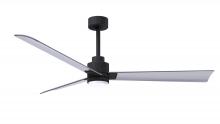  AKLK-BK-BN-56 - Alessandra 3-blade transitional ceiling fan in matte black finish with brushed nickel blades. Opti