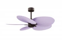  AKTP-TB-LI - Alessandra Tropical 5-blade ceiling fan in Textured Bronze and Lilac blades.