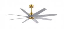  AN-BRBR-BW-64 - Ariella 8-blade ceiling fan in Brushed Brass and Barn Wood Tone blades