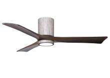  IR3HLK-BW-WA-52 - Irene-3HLK three-blade flush mount paddle fan in Barn Wood finish with 52” solid walnut tone bla