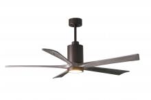  PA5-TB-BW-60 - Patricia-5 five-blade ceiling fan in Textured Bronze finish with 60” solid barn wood tone blades