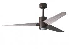  SJ-TB-BW-60 - Super Janet three-blade ceiling fan in Textured Bronze finish with 60” solid barn wood tone blad