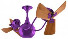  VB-LTPURPLE-WD - Vent-Bettina 360° dual headed rotational ceiling fan in Ametista (Purple) finish with solid susta