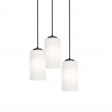 AFX Lighting, Inc. LEOP04MBBKRND3 - Leo 18'' 3 Light Round Pendant - BK