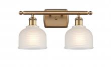 Innovations Lighting 516-2W-BB-G411-LED - Dayton - 2 Light - 16 inch - Brushed Brass - Bath Vanity Light