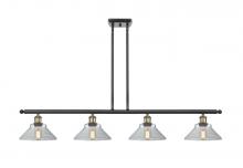  516-4I-BAB-G132-LED - Orwell - 4 Light - 48 inch - Black Antique Brass - Cord hung - Island Light