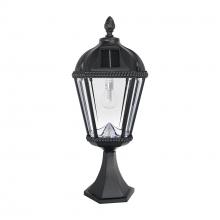  98B011 - Royal Bulb Solar Light - W/gs Solar Light Bulb - Post Mount - Black