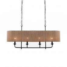  H22119-4 - Whitsunday Retangular Abaca Chandelier