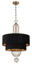  N7338-790 - 8 LIGHT PENDANT IN METAL WITH FABRIC