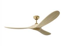  3MAVSM60BBSWWO - Maverick Smart 60 Ceiling Fan in Burnished Brass with Washed White Oak Blades