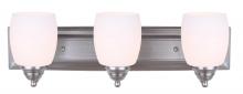  IVL259A03BPT - Griffin, IVL259A03 BPT -G-, 3 Light Vanity, Flat Opal Glass, 100 W Type A