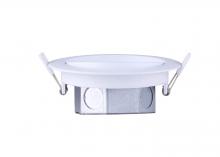  DL-4-9YC-WH-C - LED Recess Downlight, DL-4-9YC-WH-C -G-, 4 IN White Color Gimbal Trim, 9W Dimmable, 3000K, 500 Lumen