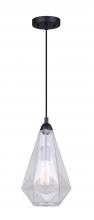  IPL1006A01BK - DUNE, IPL1006A01BK -G-, 1 Lt Cord Pendant, Clear Glass, 60W Type A, 7.75inch W x 16 - 601inch H