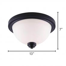  IFM326A13BK - Portia 2 Light Flush Mount, Black Finish