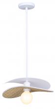  IPL2181B01WHP - 1 Lt Rod Pendant, 60W Type A, 13.75inch W x 7.125 - 54.875inch H x 7.875inch D