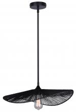  IPL2208B01BK - GEORGIA, IPL2208B01BK, 1 Lt Rod Pendant, Black String, 60W Type A, 20inch W x 9.375 - 57.375inch H