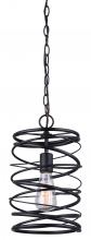  IPL411B01BK - Ryland 1 Light Pendant, Black Finish