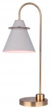  ITL1076A22MGG - TALIA, ITL1076A22MGG -G-, GD + Matte Grey Color, 1 Lt Table Lamp, 40W Type A, On-Off Switch on Cord,