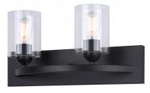  IVL370A02BK-CL - Hampton 2 Light Vanity, Black Finish