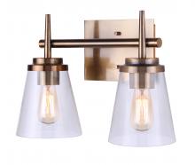  IVL703A02GD - Perla 2 Light Vanity, Metal Finish